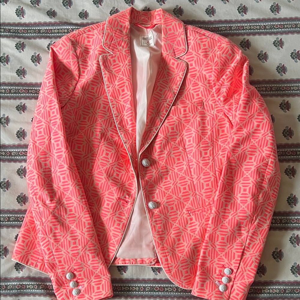 GAP Pink Geometric Blazer